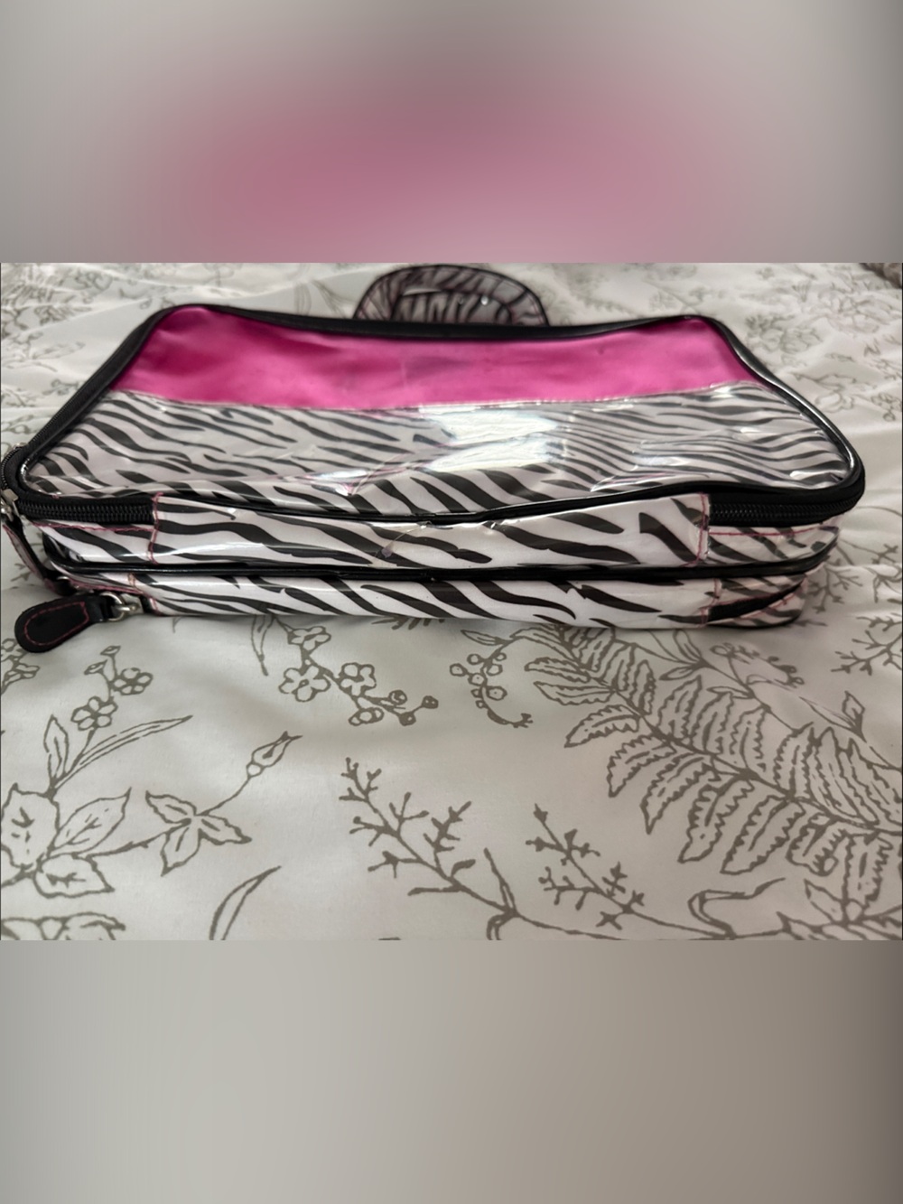 Pink Zebra Print Travel Tote Bag - Women - Picture 4 of 12